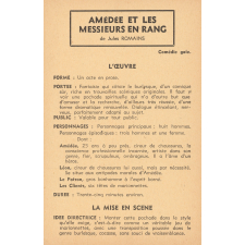 Amédée et les messieurs en rang : fiche d'analyse