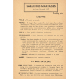 Salle des mariages : fiche d'analyse