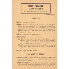 Une femme dépensière : fiche d'analyse
