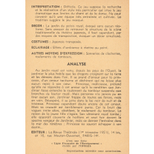 Le tambour : fiche d'analyse