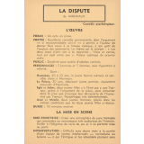 La dispute : fiche d'analyse