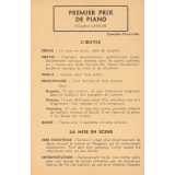 Premier prix de piano : fiche d'analyse