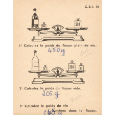 Fiche pour l'enseignement du calcul : C.E.1. 16