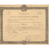 Certificat d'études primaires supérieures. 