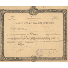 Certificat d'études primaires supérieures. 