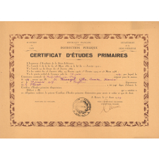 Certificat d'études primaires. 