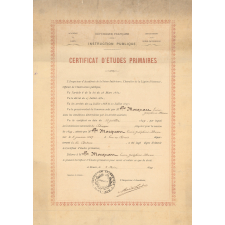 Certificat d'études primaires.