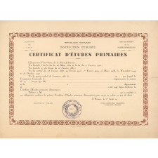 Certificat d'études primaires.