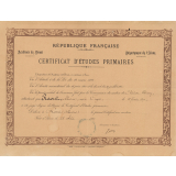 Certificat d'études primaires. 