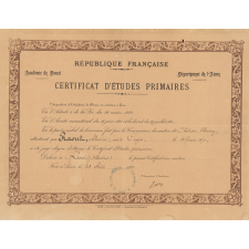 Certificat d'études primaires.