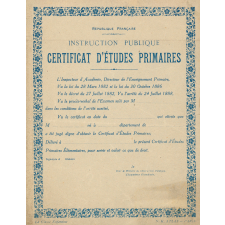 Certificat d'études primaires.
