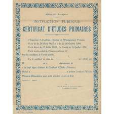 Certificat d'études primaires.