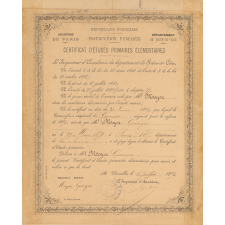Certificat d'études primaires élémentaires. 