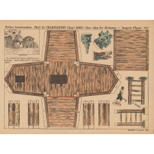 Petites constructions : Histoire de l'habitation : exposition 1889 : case chez les germains : N° 1357