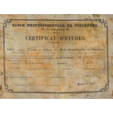 Certificat d'études. 