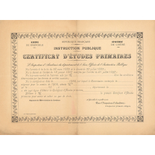 Certificat d'études primaires.