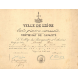 Certificat de capacité. 