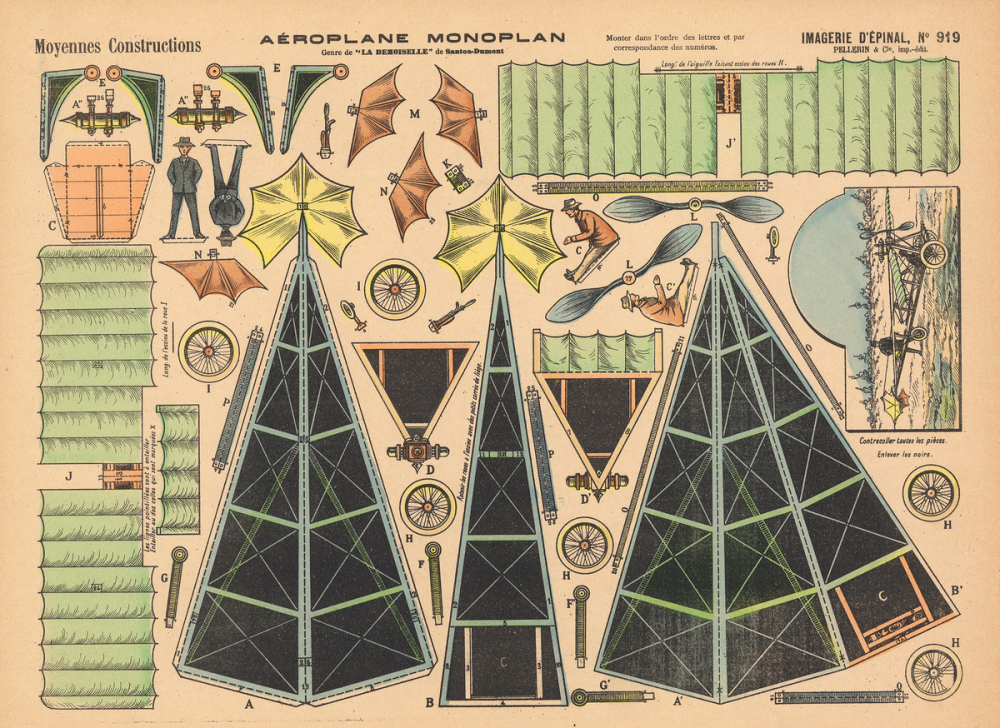 Moyennes constructions : aéroplane monoplan : genre de « la demoiselle » de Santos-Dumont