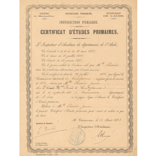 Certificat d'études primaires. 
