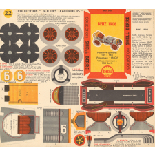 Bolides d'autrefois : Shell : Benz 1908 : N° 22