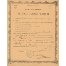 Certificat d'études primaires. 