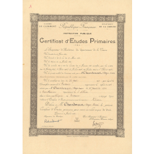Certificat d'études primaires. 