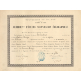 Certificat d'études secondaires élémentaires. 