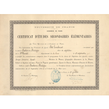 Certificat d'études secondaires élémentaires. 