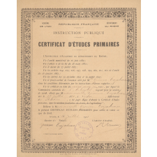 Certificat d'études primaires. 