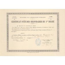 Certificat d'études secondaires du 1er degré. 