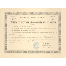 Certificat d'études secondaires du 1er degré. 
