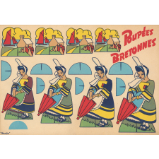 Découpage : poupées bretonnes
