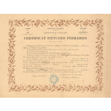 Certificat d'études primaires.