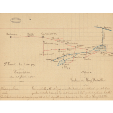 Itinéraire d'une excursion scolaire. 