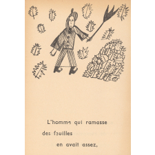L'homme qui ramasse les feuilles.