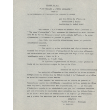 Correspondance entre un instituteur et  l'Institut coopératif de l'école moderne pour la publication de la BT n°833 sur 
