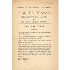 Plan de travail pour enfants de 4 à 7 ans.