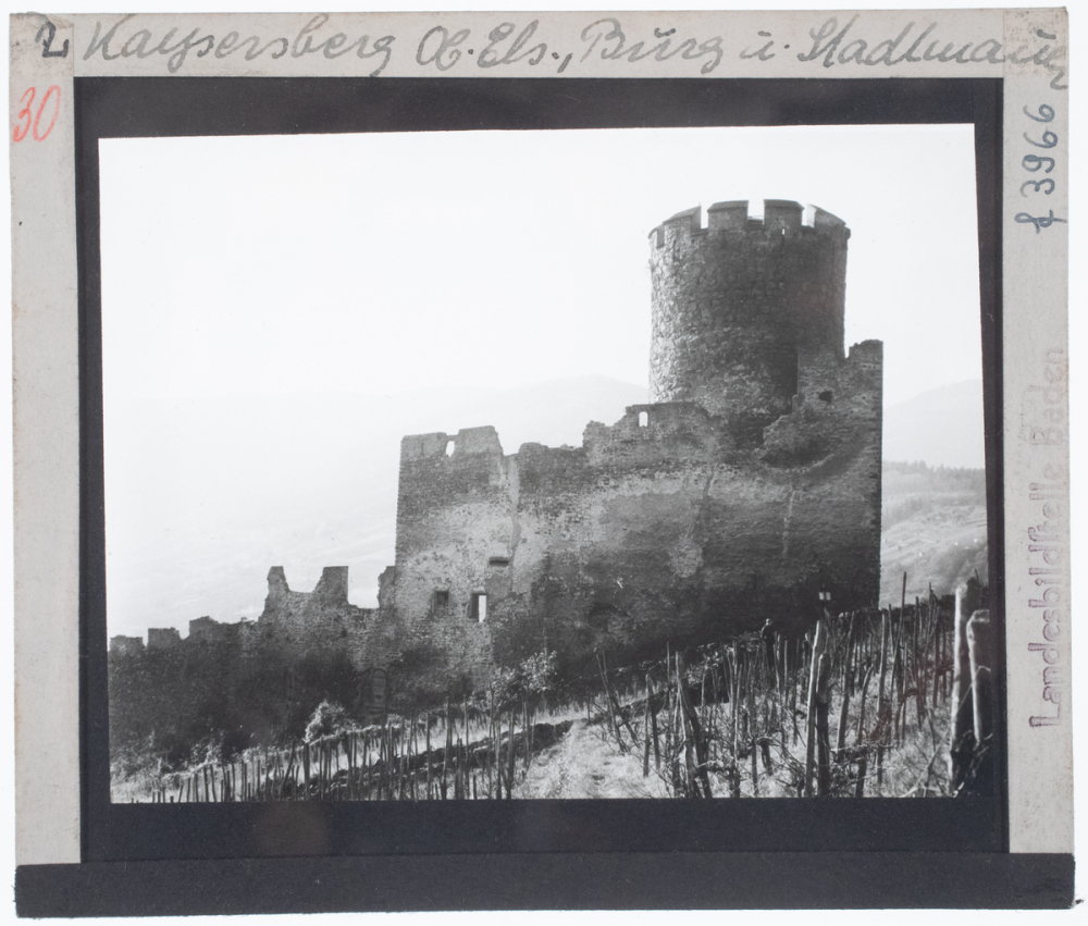 Kaysersberg Ob. Els., Burg u. Stadtmauer = Kaysersberg, Haute-Alsace, château et enceinte