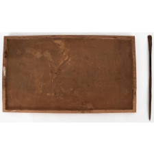 Tablette de cire et stylet. 