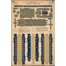 Planche de construction : Cartonia : train rapide