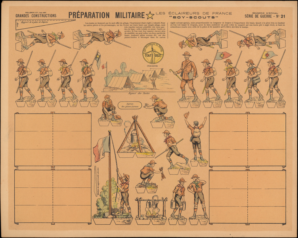 Grandes constructions : préparation militaire : les éclaireurs de France « boy-scouts » : série de guerre : N° 21