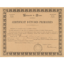 Certificat d'études primaires.