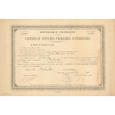 Certificat d'études primaires supérieures. 