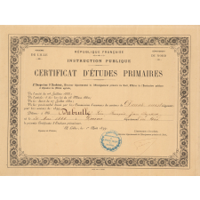 Certificat d'études primaires. 