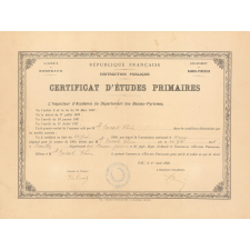 Certificat d'études primaires.