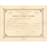 Certificat d'études primaires. 