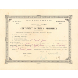Certificat d'études primaires. 