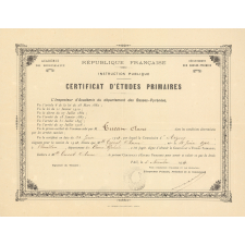 Certificat d'études primaires.