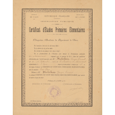 Certificat d'études primaires élémentaires.