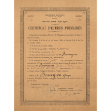 Certificat d'études primaires.